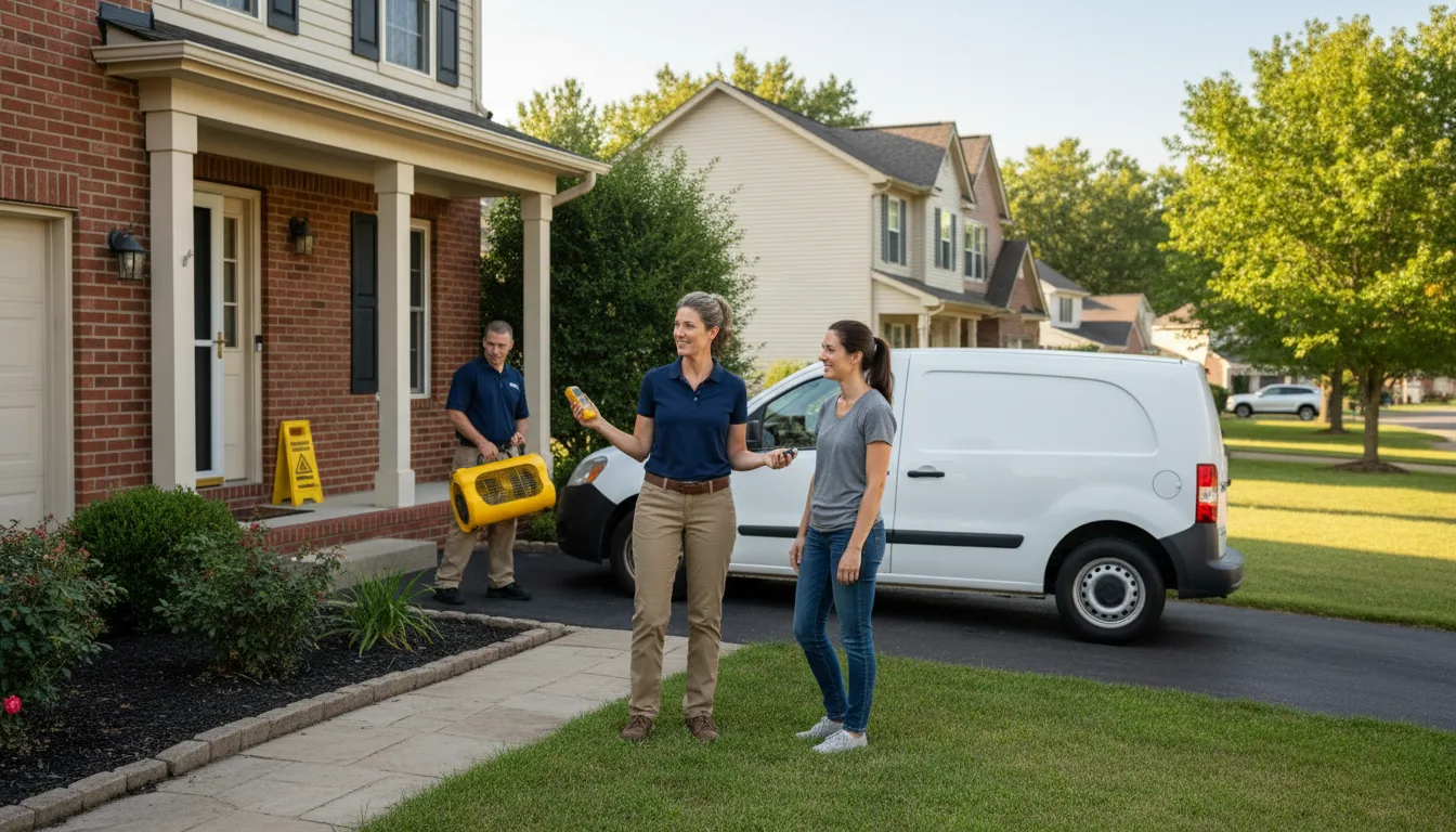 Residential water damage restoration in Otis, LA